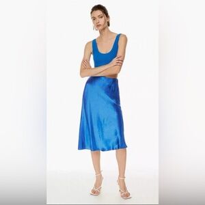 Aritzia Babaton Slip Satin Midi Skirt